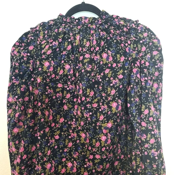 FREE PEOPLE Meant To Be Floral Print Prairie Cottagecore Boho Blouse Top - Picture 10 of 10